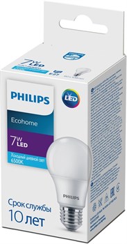LED лампа Ecohome LEDBulb   7-65W E27 865 220V A60 матов.  540lm -   PHILIPS - фото 34472