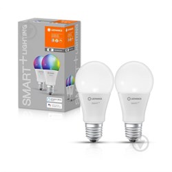 Лампа Светодиодная   LEDVANCE SMART+ WiFi Classic Multicolour 60 9 W/2700…6500K E27 (2шт в упаковке) - фото 34842