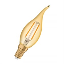 Лампа светодиодная филаментная OSRAM Vintage 1906 BA, 120 лм, 1,5Вт (замена 12Вт), 2400K (теплый бел - фото 35146
