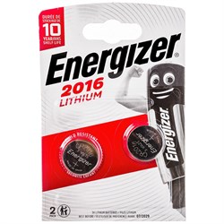 Батарейки литиевые ENERGIZER Lithium CR2016 BL2 - (блистер 2шт) - фото 37283