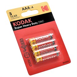Батарейки Kodak Extra Heavy Duty R03 BL4 - фото 37581