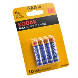 Батарейки Kodak Max LR03 BL4 - фото 37584