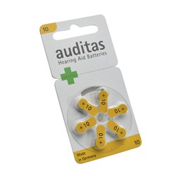 Батарейки для слуховых аппаратов 10 Auditas MF Varta-Microbattery - (блистер 6шт) - фото 37607