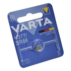 Батарейки серебряно-цинковые VARTA V377 (блистер 1шт) - фото 37679