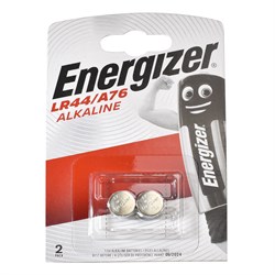 Батарейки алкалиновые ENERGIZER Alkaline LR44 / A76 BL2, 2 шт, G13 - фото 37771