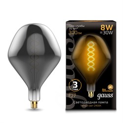 Лампа Gauss Filament SD160 8W 300lm 2400К Е27 gray flexible LED 1/6 - фото 38061