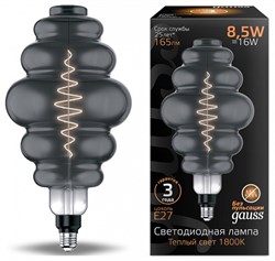 Лампа Gauss Filament Honeycomb 8.5W 165lm 1800К Е27 gray LED 1/2 - фото 38150