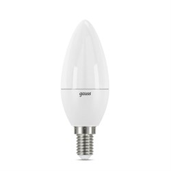 Лампа Gauss Свеча 7W 590lm 6500К E14 диммируемая LED 1/10/100 - фото 38288