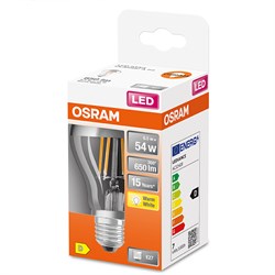 Лампа светодиодная OSRAM LS CLA50 MIR S 6,5W/827 230V FIL E27 - фото 38733