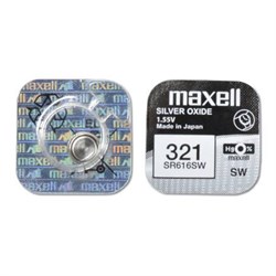 Батарейки серебряно-цинковые MAXELL SR616SW 321 (RUS), в упак 10 шт - фото 38908