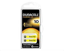 Батарейки для слуховых аппаратов DURACELL ZA10 6BL  (6/60/600/54000) - фото 39152