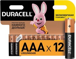 Батарейки Duracell LR03-12BL BASIC NEW (блистер 12шт) - фото 40983
