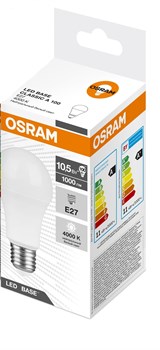 Светодиодная лампа OSRAM LBE CLA100 10,5W/840, 4000K, 230V, E27, матовая  - фото 41024