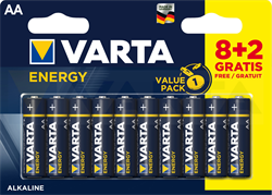 Батарейки VARTA ENERGY AA бл. 8+2 - фото 41076