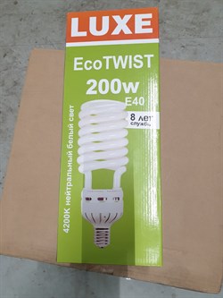 Лампа люминесцентная LUXE SP 200W 6400 Е40 ECO TWIST 330х125мм - фото 41292