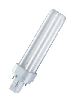 Лампа Osram DULUX D, 18W/21-840 G24d-2, холодный белый, 4000К, 1200lm  - фото 7324