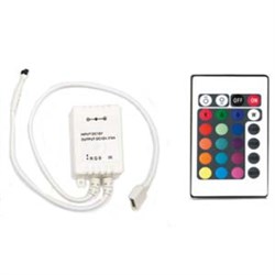 Контроллер для светодиодной ленты RGB 72W 6А с пультом управления цветом - фото 8682