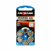 Батарейки для слуховых аппаратов ANSMANN Zinc-Air 5013253 675 UK BL6