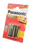 Батарейки Panasonic Pro Power LR03PPG/6BP 4+2F LR03 4+2шт BL6