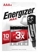 Батарейка ENERGIZER MAX LR03/E92/AAA BL4 (блистер 4шт)