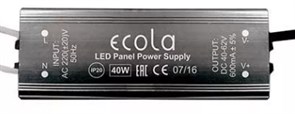 Драйвер Ecola LED panel Power Supply  40W 220V   для тонкой панели (дополнительные, отгружать можно без панелей, PQ*N40ELC) замена 608314