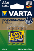 Аккумуляторы VARTA ENDLESS ENERGY AAA 550mAh бл. 4