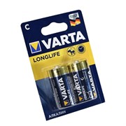 Батарейки средние VARTA LONGLIFE LR14 C BL2 - (блистер 2шт)