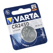 Батарейки литиевые VARTA ELECTRONICS CR2450 6450 BL1 - (блистер 1шт) 4008496270972
