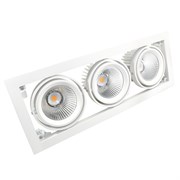 DL-LED KARDO 3*30W 38гр КОРПУС (H02330) Белый - светодиодного встраиваемого поворотного светильник