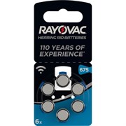 Батарейки для слуховых аппаратов RAYOVAC ACOUSTIC Type 675 блистер 6