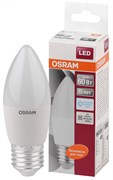 Лампа светодиодная OSRAM LED Star B, 600 лм, 6,5Вт (замена 60Вт), 6500K (холодный белый свет). Цокол
