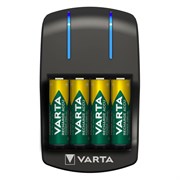 Зарядное устройство VARTA Plug Charger + 4 аккумуляторных баьтарейки АА 2100 мАч