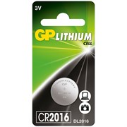 Батарейки литиевые GP Lithium CR2016-2C1 CR2016 BL1