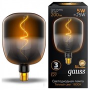Лампа Gauss Filament V140 5W 200lm 1800К Е27 black-clear flexible LED 1/6