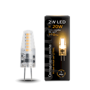 Лампа Gauss G4 AC220-240V 2W 190lm 2700K силикон LED 1/10/200