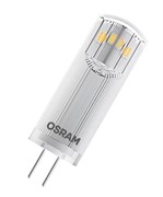 Лампа светодиодная OSRAM LED Star, 200лм, 1,8Вт (замена 20Вт), 2700К (теплый белый свет). Цоколь G4, колба PIN, угол пучка 300°. Исполнение колбы прозрачное, Пластик. Напряжение питания 12В. Товар сертифицирован.