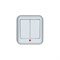 Выключатель ПРИМА наружный двухклавишный с монтажной пластиной белый (A56-007M-B) - фото 20750