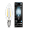 Лампа Gauss Filament Свеча 5W 450lm 4100К Е14 LED 1/10/50 - фото 26492