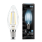 Лампа Gauss Filament Свеча 9W 710lm 4100К Е14 LED 1/10/50 - фото 27958