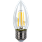 Свеча Ecola candle   LED Premium  6,0W  220V E27 2700K 360° filament прозр. нитевидная   (Ra 80, 100 Lm/W, КП=0) 96х37 - фото 41008